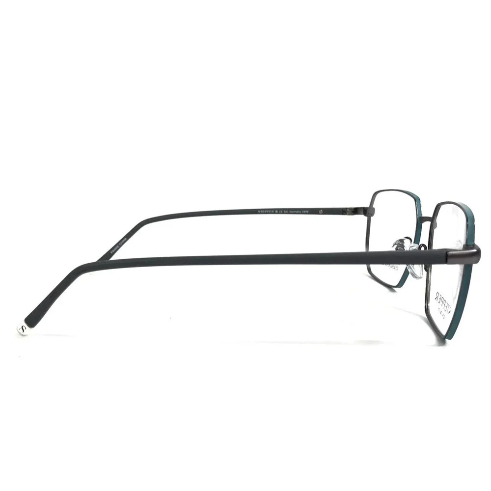 Stepper Eyeglasses Frames STS-40251 F026 Gunmetal Blue Gray Geometric 54-17-140
